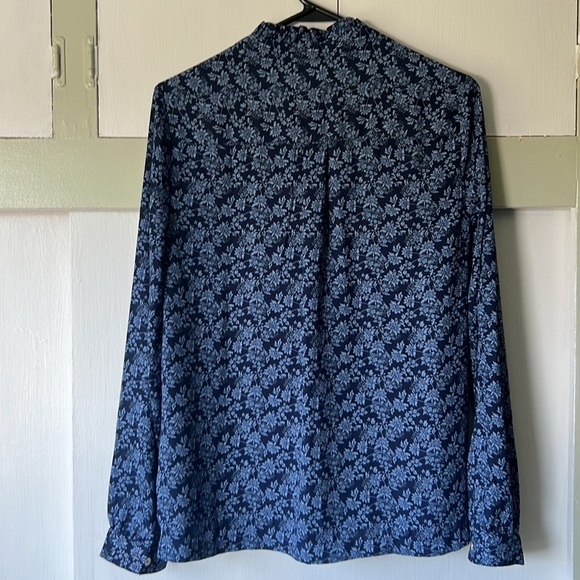 GAP Ruffle Color Split Neck Floral Blouse - Women’s XS - Picture 8 of 15